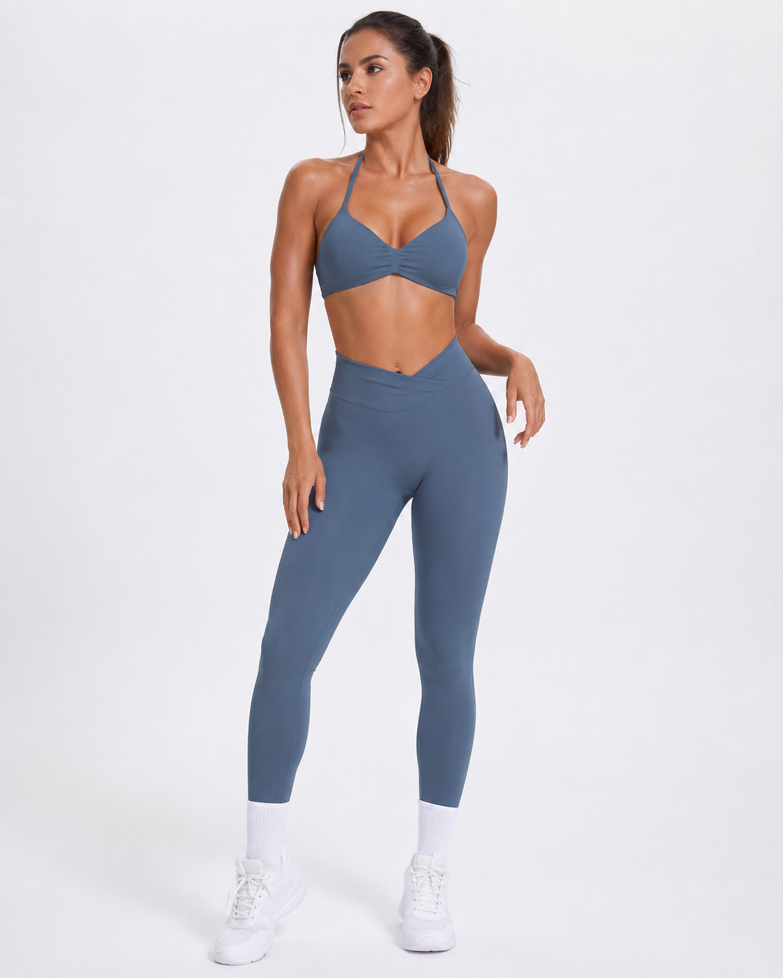 Seamless High Waist Yoga Sports Bra and Leggings Set