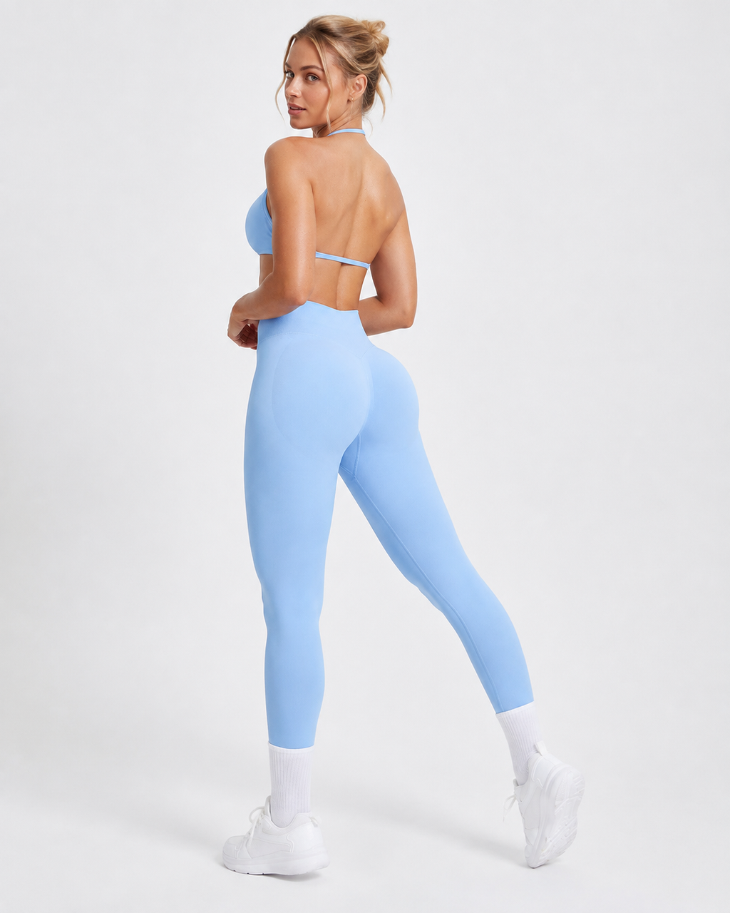Seamless High Waist Yoga Sports Bra and Leggings Set