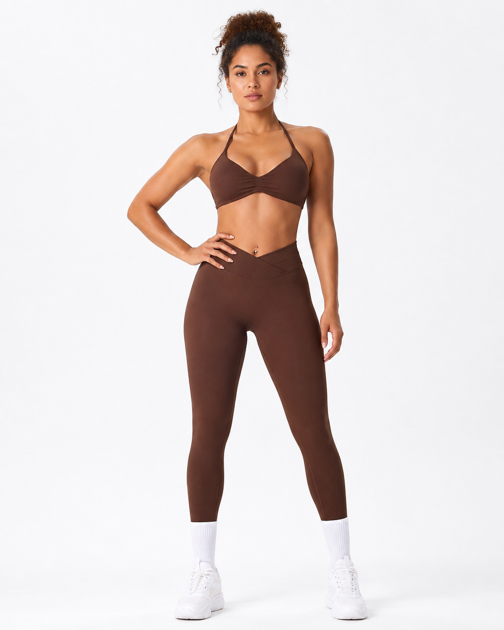 Seamless High Waist Yoga Sports Bra and Leggings Set