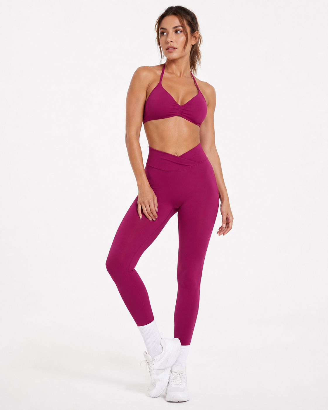 Seamless High Waist Yoga Sports Bra and Leggings Set
