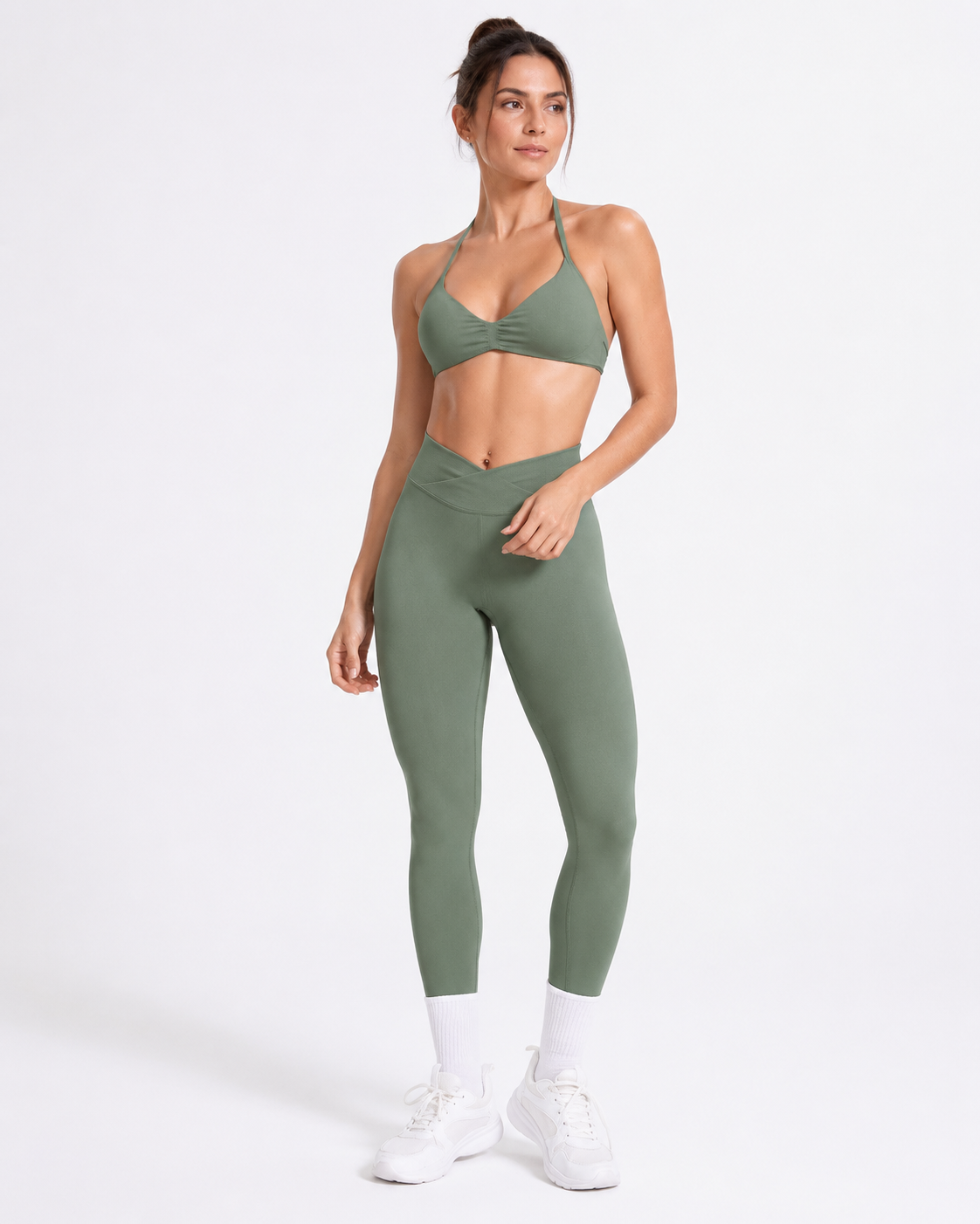 Seamless High Waist Yoga Sports Bra and Leggings Set